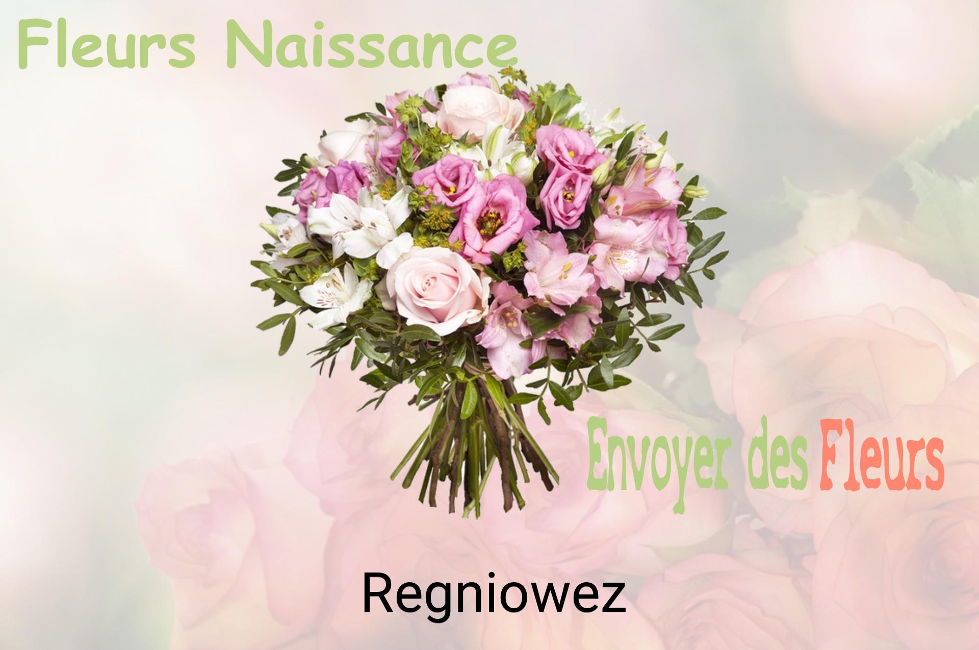 Bouquet de fleurs de naissance livré à Regniowez